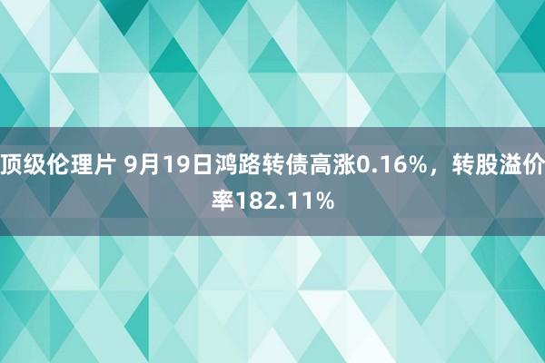 顶级伦理片 9月19日鸿路转债高涨0.16%，转股溢价率182.11%