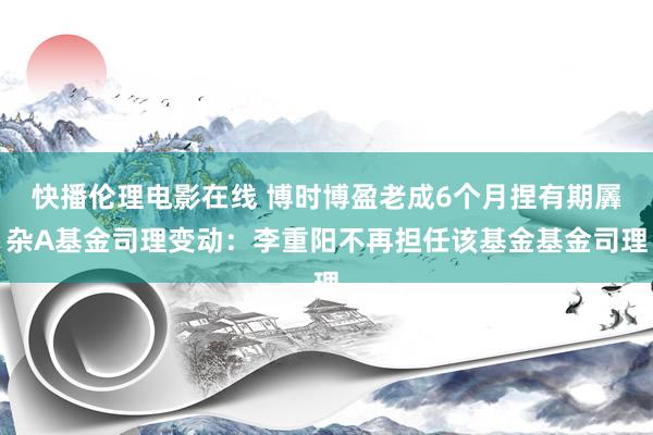 快播伦理电影在线 博时博盈老成6个月捏有期羼杂A基金司理变动：李重阳不再担任该基金基金司理