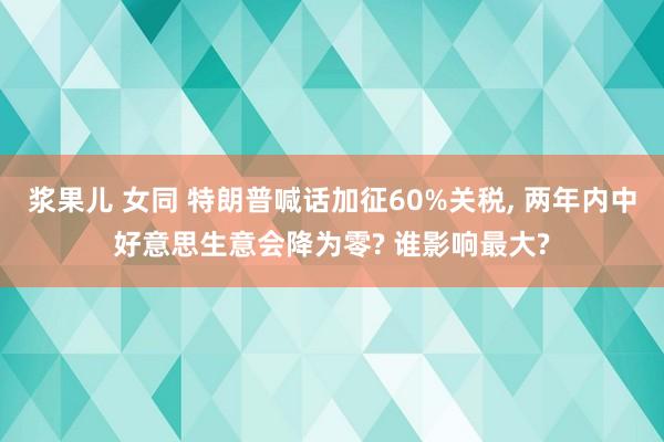 浆果儿 女同 特朗普喊话加征60%关税， 两年内中好意思生意会降为零? 谁影响最大?