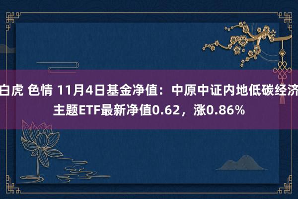 白虎 色情 11月4日基金净值：中原中证内地低碳经济主题ETF最新净值0.62，涨0.86%