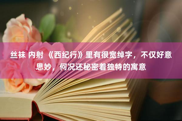 丝袜 内射 《西纪行》里有很宽绰字，不仅好意思妙，何况还秘密着独特的寓意