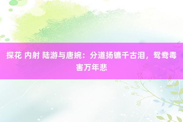 探花 内射 陆游与唐婉：分道扬镳千古泪，鸳鸯毒害万年悲