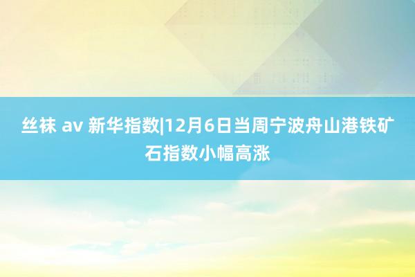 丝袜 av 新华指数|12月6日当周宁波舟山港铁矿石指数小幅高涨