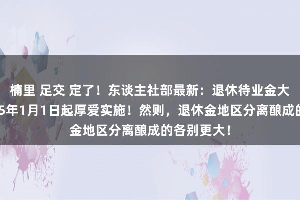 楠里 足交 定了！东谈主社部最新：退休待业金大疗养，2025年1月1日起厚爱实施！然则，退休金地区分离酿成的各别更大！