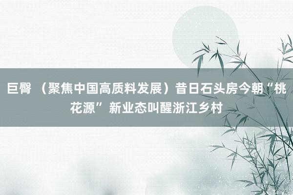 巨臀 （聚焦中国高质料发展）昔日石头房今朝“桃花源” 新业态叫醒浙江乡村