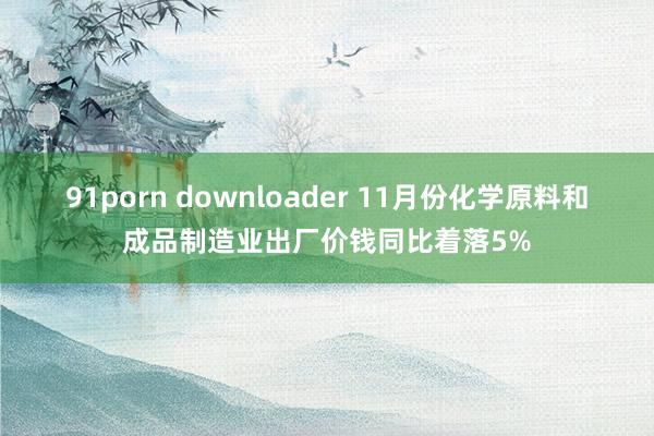 91porn downloader 11月份化学原料和成品制造业出厂价钱同比着落5%