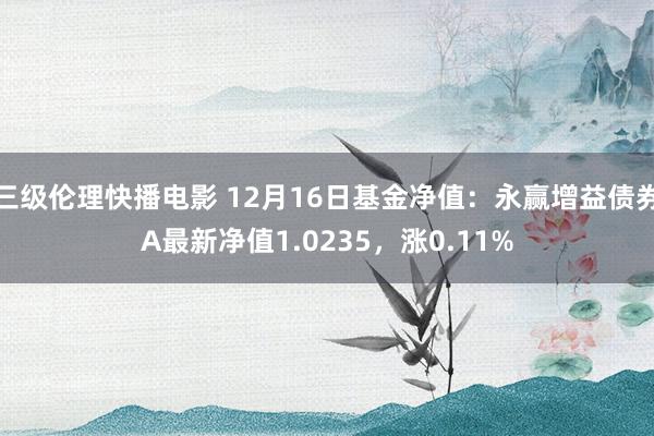 三级伦理快播电影 12月16日基金净值：永赢增益债券A最新净值1.0235，涨0.11%