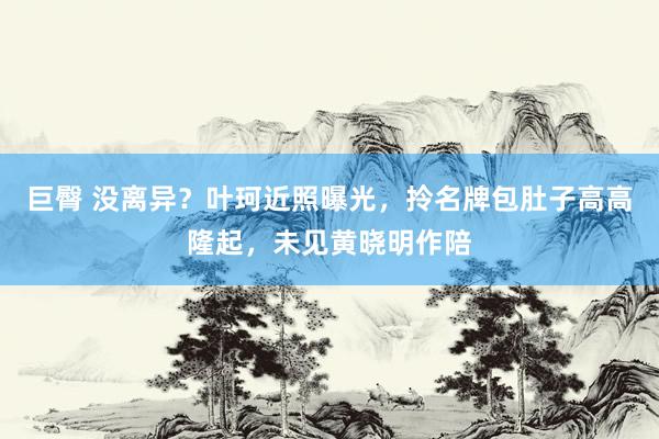 巨臀 没离异？叶珂近照曝光，拎名牌包肚子高高隆起，未见黄晓明作陪