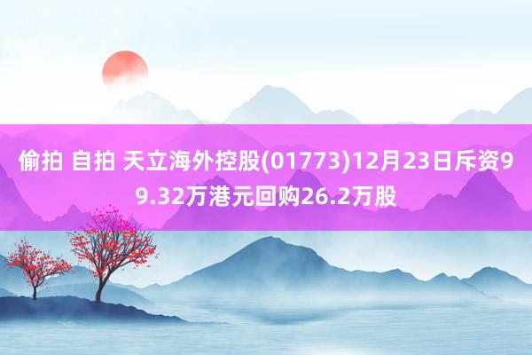 偷拍 自拍 天立海外控股(01773)12月23日斥资99.32万港元回购26.2万股