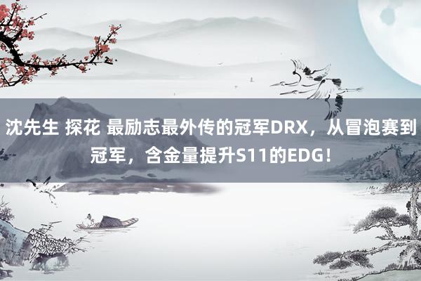 沈先生 探花 最励志最外传的冠军DRX，从冒泡赛到冠军，含金量提升S11的EDG！