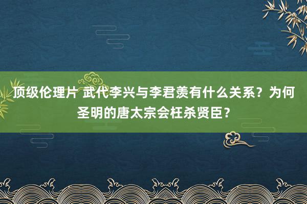 顶级伦理片 武代李兴与李君羡有什么关系？为何圣明的唐太宗会枉杀贤臣？