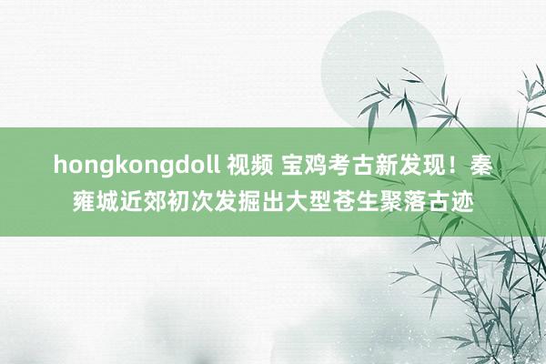 hongkongdoll 视频 宝鸡考古新发现！秦雍城近郊初次发掘出大型苍生聚落古迹