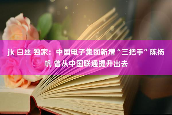 jk 白丝 独家：中国电子集团新增“三把手”陈扬帆 曾从中国联通提升出去